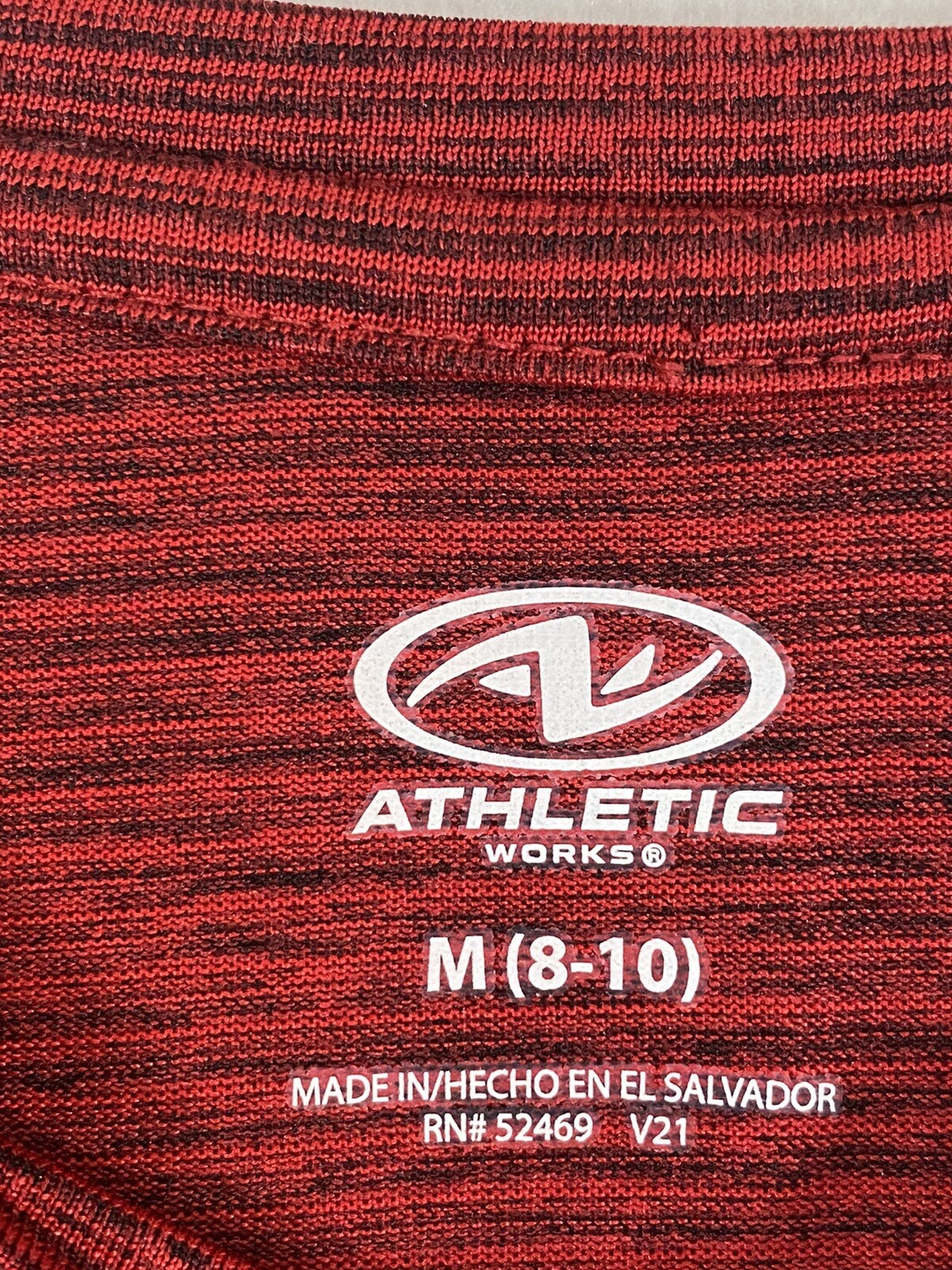Athletic Works Men's Long Sleeve T-shirt M (8-10) Heather Red Size M gallery