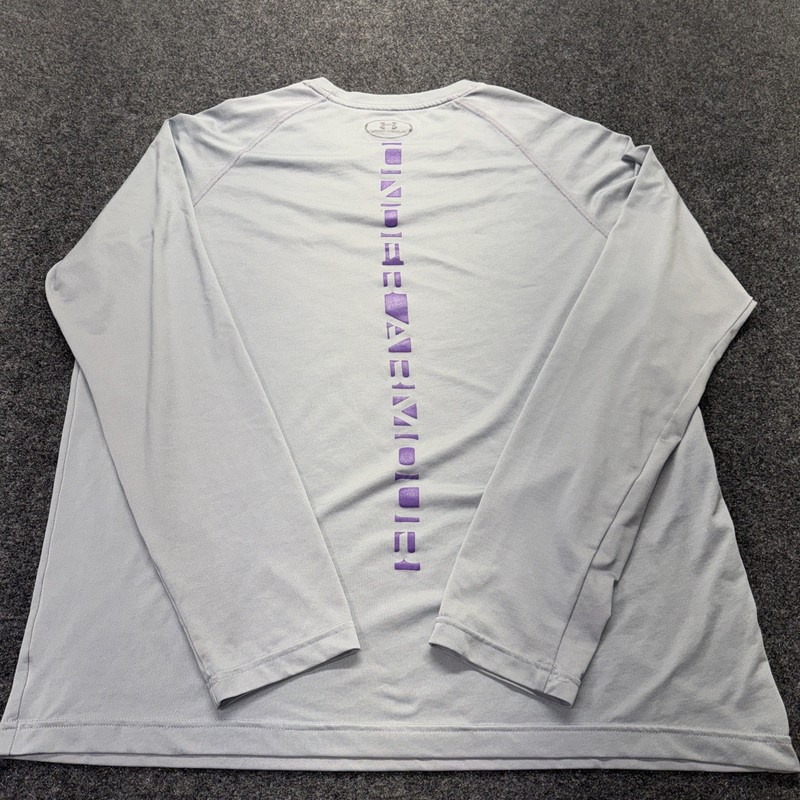 Under Armour Long Sleeve Athletic Top Grey Men Sz XL Loose Fit gallery