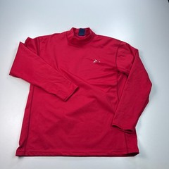 Mizuno Turtle Neck Shirt Mens 2XL XXL Red Lightweight Stretch Baseball Training