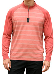 NWT Johnnie-O Bert 1/4 Zip Pullover Men’s XL Pink Performance Golf MSRP $128