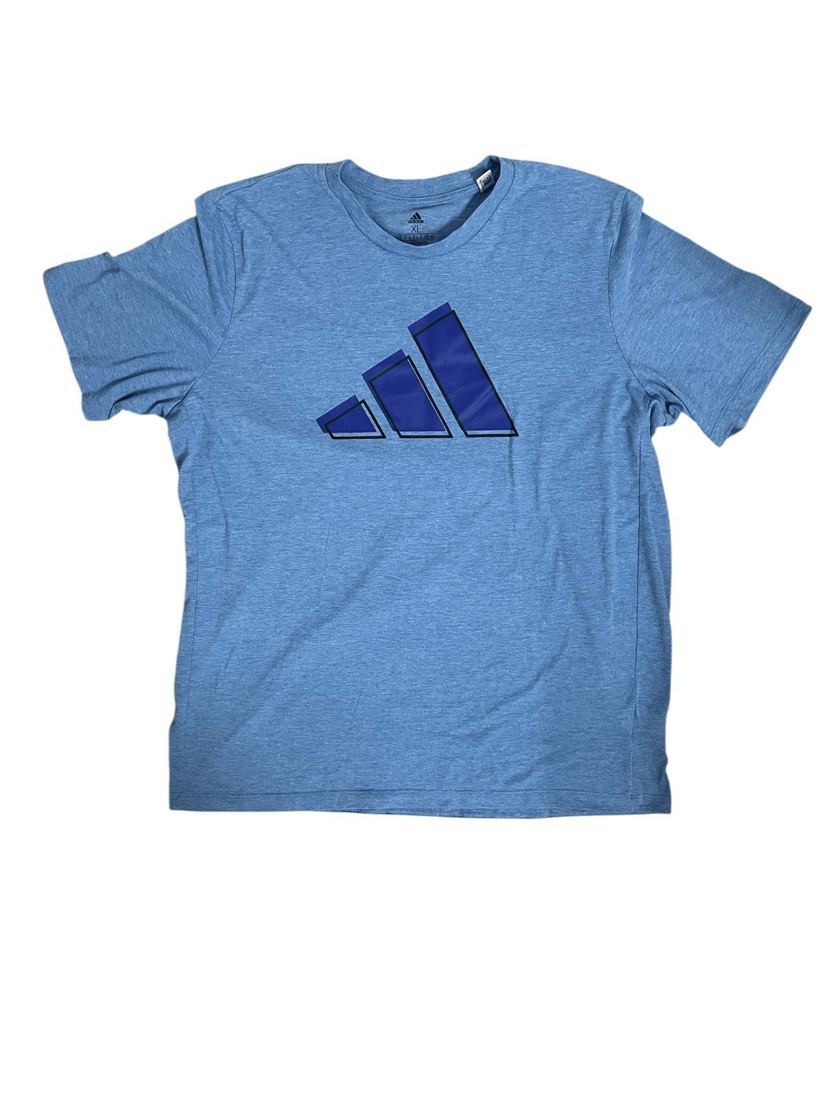 Adidas Aeroready Blue Graphic Logo Tee Shirt Men’s XL Athletic Activewear gallery