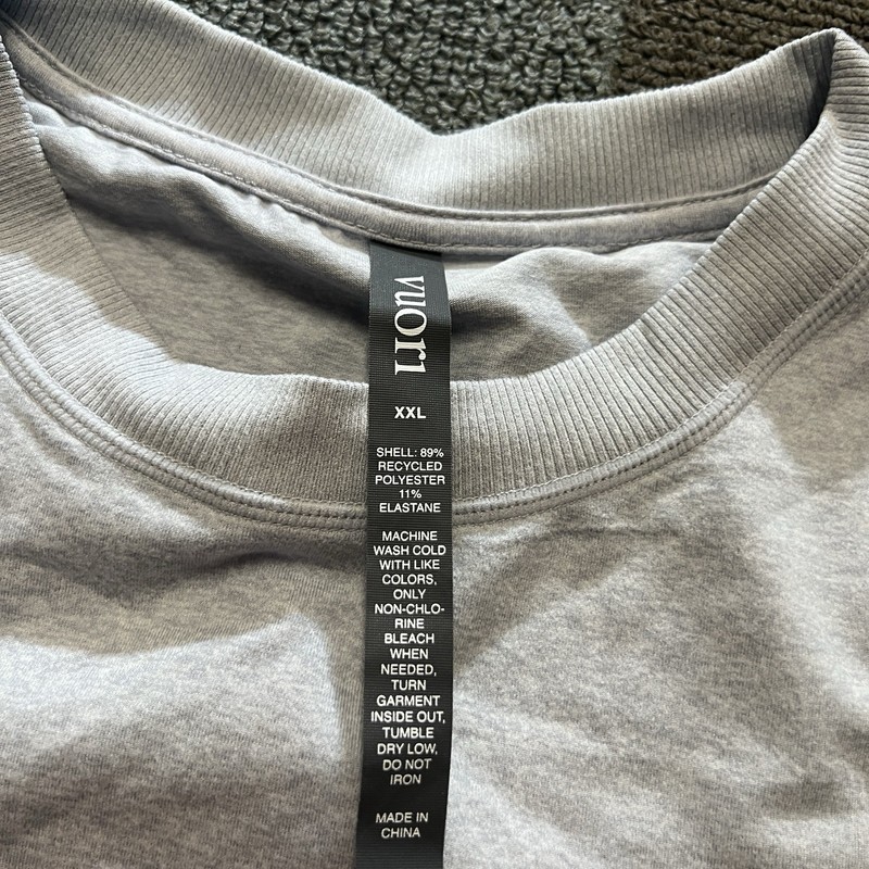 Vuori Ponto Performance Crew Neck Men’s XXL Heather Gray DreamKnit Lightweight gallery