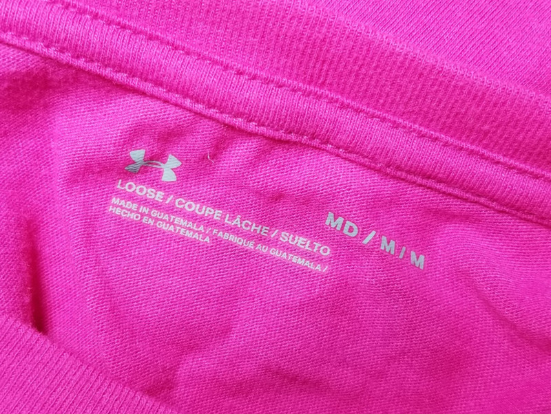 Under Armour Men Medium Crewneck Long Sleeve Loose Pink Cancer Awareness gallery