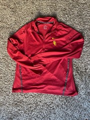 Nike Red Quarter-Zip Pullover with Yellow SC Logo – Men’s XL