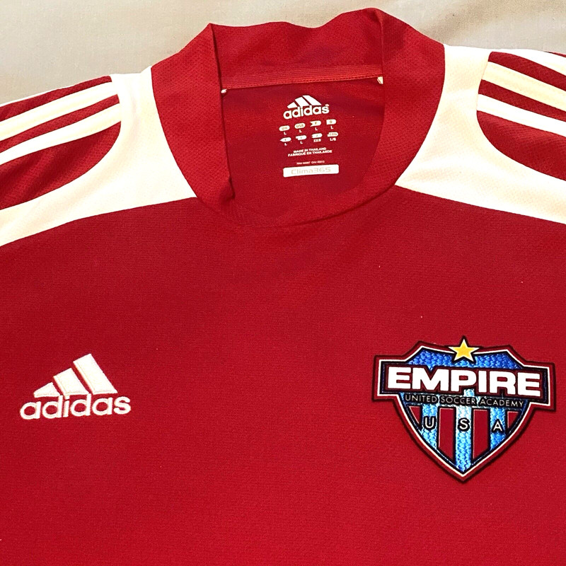 USA Team Jersey Men L Red Adidas Empire United Soccer Academy Clima365 Climalite gallery
