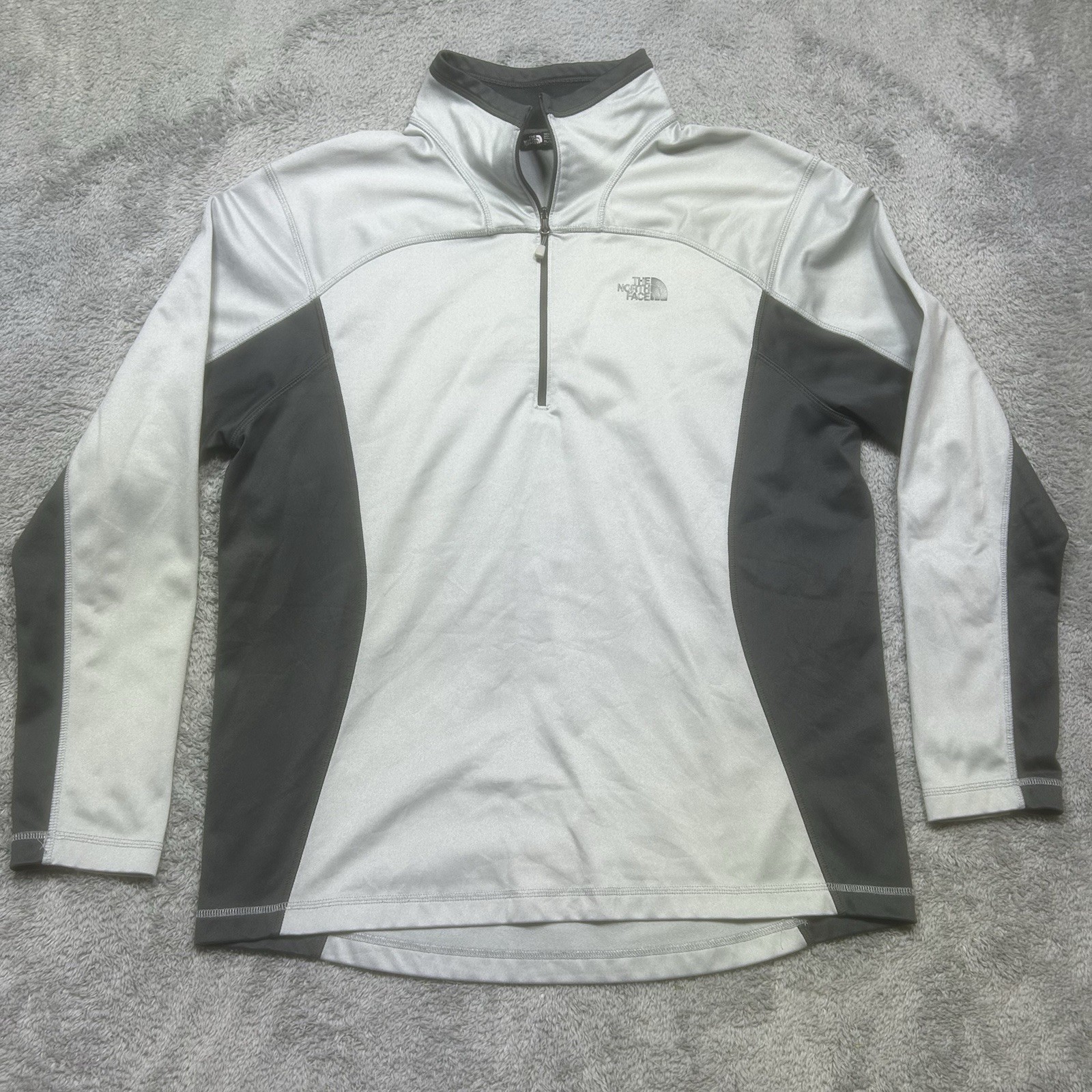 North Face Pullover Men's XL Gray Tech Glacier 1/4 Zip Outdoor Hiking NF00CP4A gallery