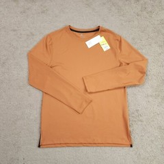 All in Motion Performance T-Shirt Mens Small Brown Soft Stretch Odor Resist