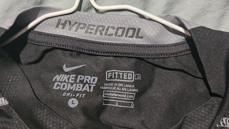 Nike HyperCool Elight Dri-Fit Pro Black&Silver 2-Tone 3/4 Slev Compression Shirt gallery