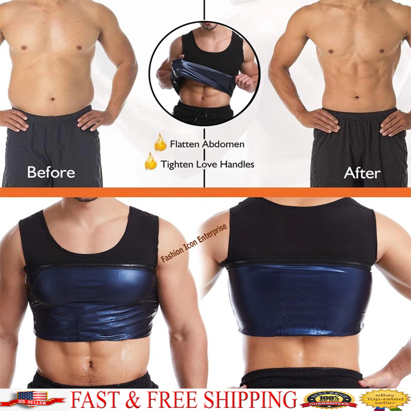 Brand New Men Body Shaper Gym Yoga Thermal Slimming Waist Trainer Sauna Vest gallery