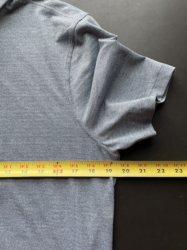 Lululemon Mens Evolution Polo Heathered Blue Sz M gallery