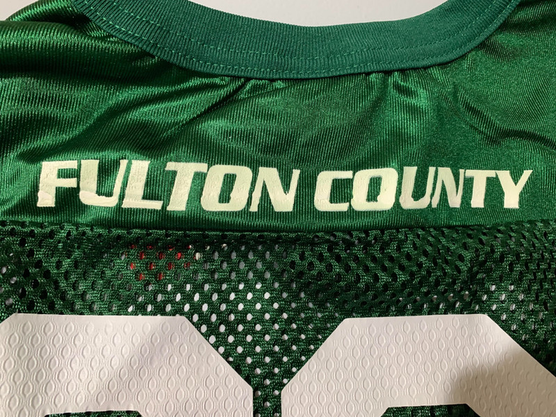 Adams USA Football Jersey Special Olympics Indiana Fulton County Green SZ L/XL gallery