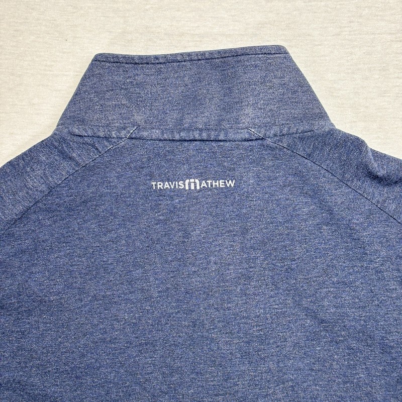 Travis Mathew 1/4 Zip Pullover Size Medium Blue Performance gallery