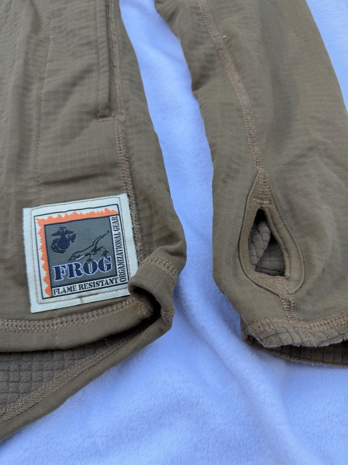 USMC FROG FR Fire Resistant Polartec Grid Fleece 1/4 Zip Sz S R Coyote Tactical gallery
