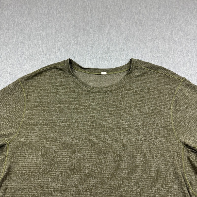 Lululemon Shirt Mens XL Green Metal Vent Breathe Short Sleeve Gym Workout Train gallery
