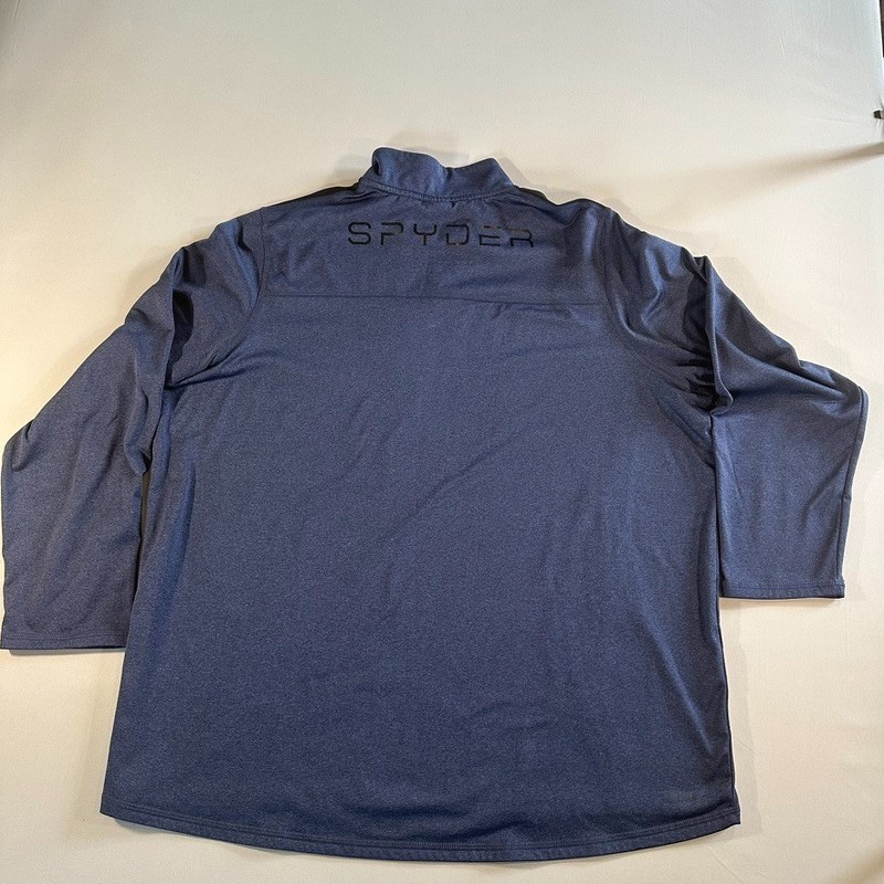 Spyder Active Men’s Performance ¼ Zip Pullover, Dust Navy Heather, XXL gallery