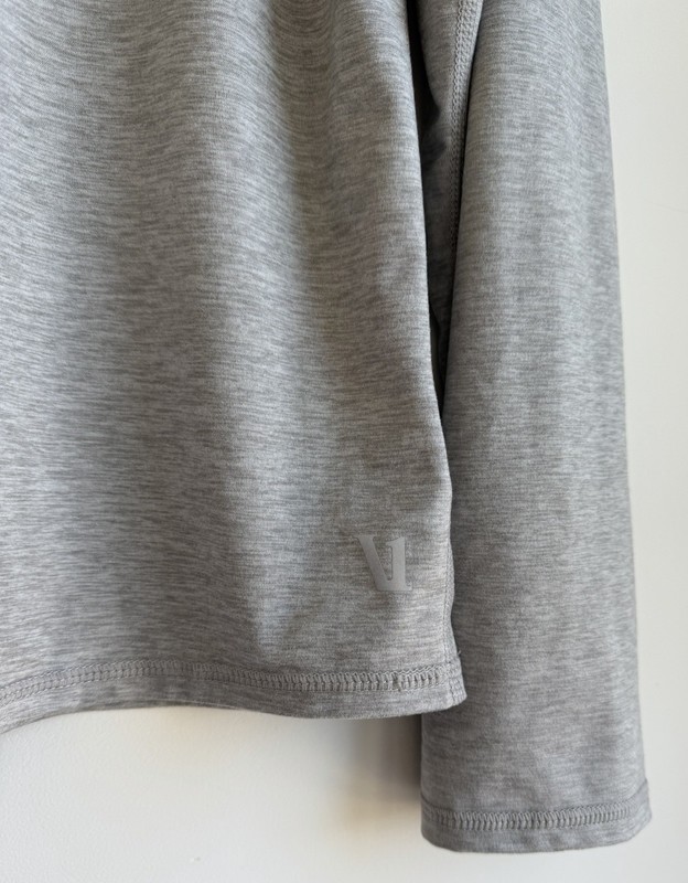 Vuori Ease Performance Half Zip 2.0 Pullover Men's L Light Heather Gray V2001 gallery