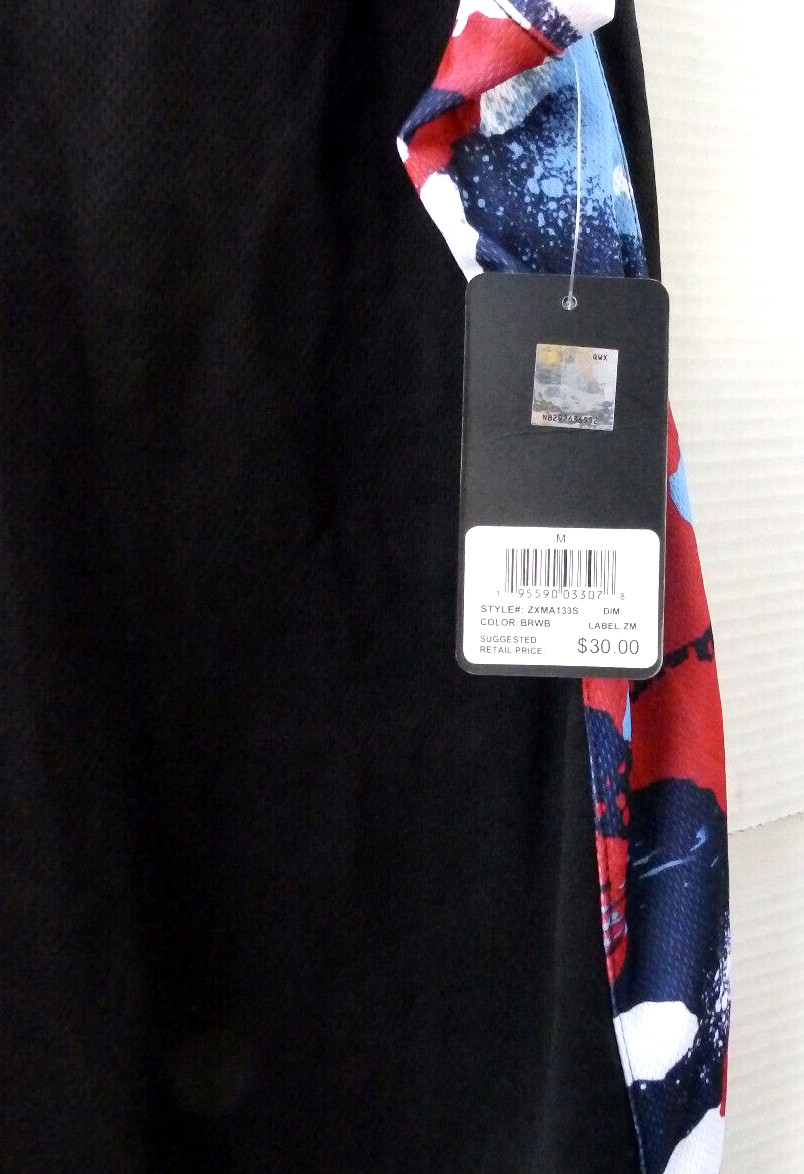 NBA Tank Top Mens Medium Black Multicolor Camo Sides Basketball Sports $30 NWT gallery