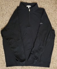 Peter Millar 1/4 Zip Pullover Mens 2XL Black Golf Performance Cotton Blend