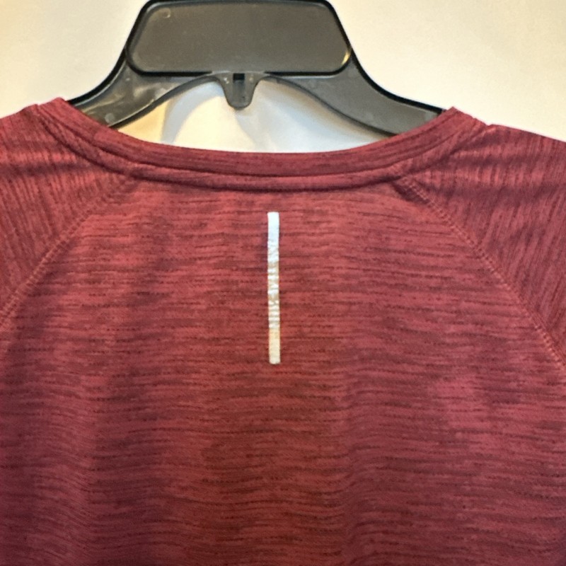 Xersion Quick-Dri Waffle Crew Athletic Shirt Mens LS Maroon Sz-L #437 gallery
