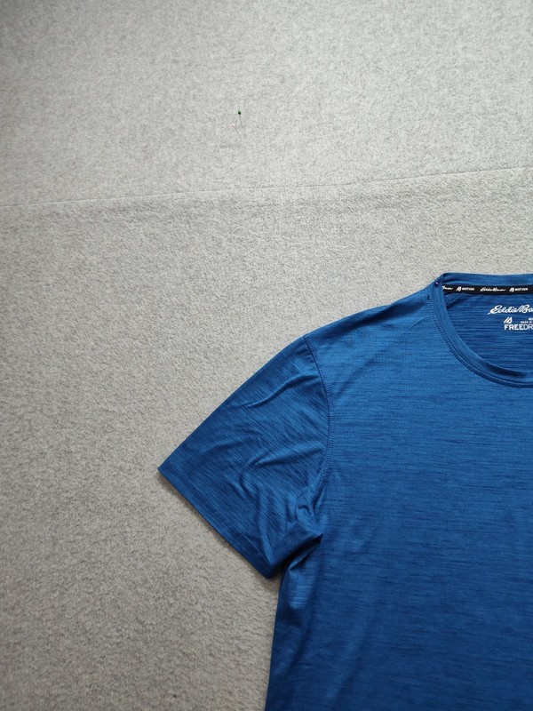 Eddie Bauer Men Athletic T Shirt L Blue Moisture Wicking Free Dry Performance gallery
