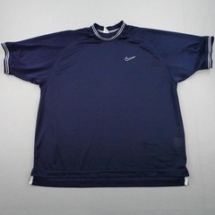 Vintage Nike Shirt Mens XL Blue Mesh White Trim Swoosh Ringer Athletic Gym 90s