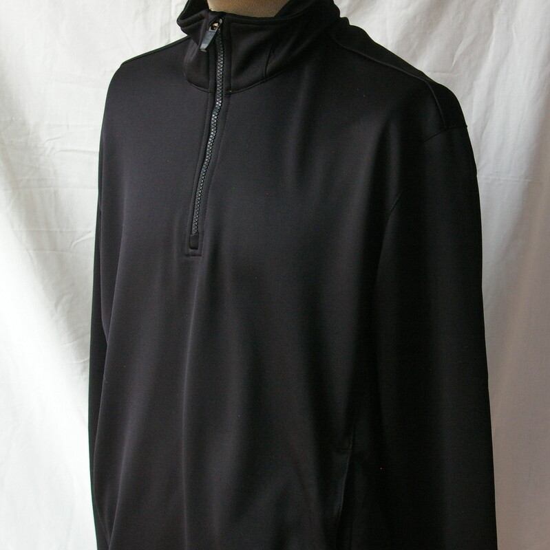 Roots Long Sleeve Shirt XLarge Black Running Mock Neck Half Zipper gallery