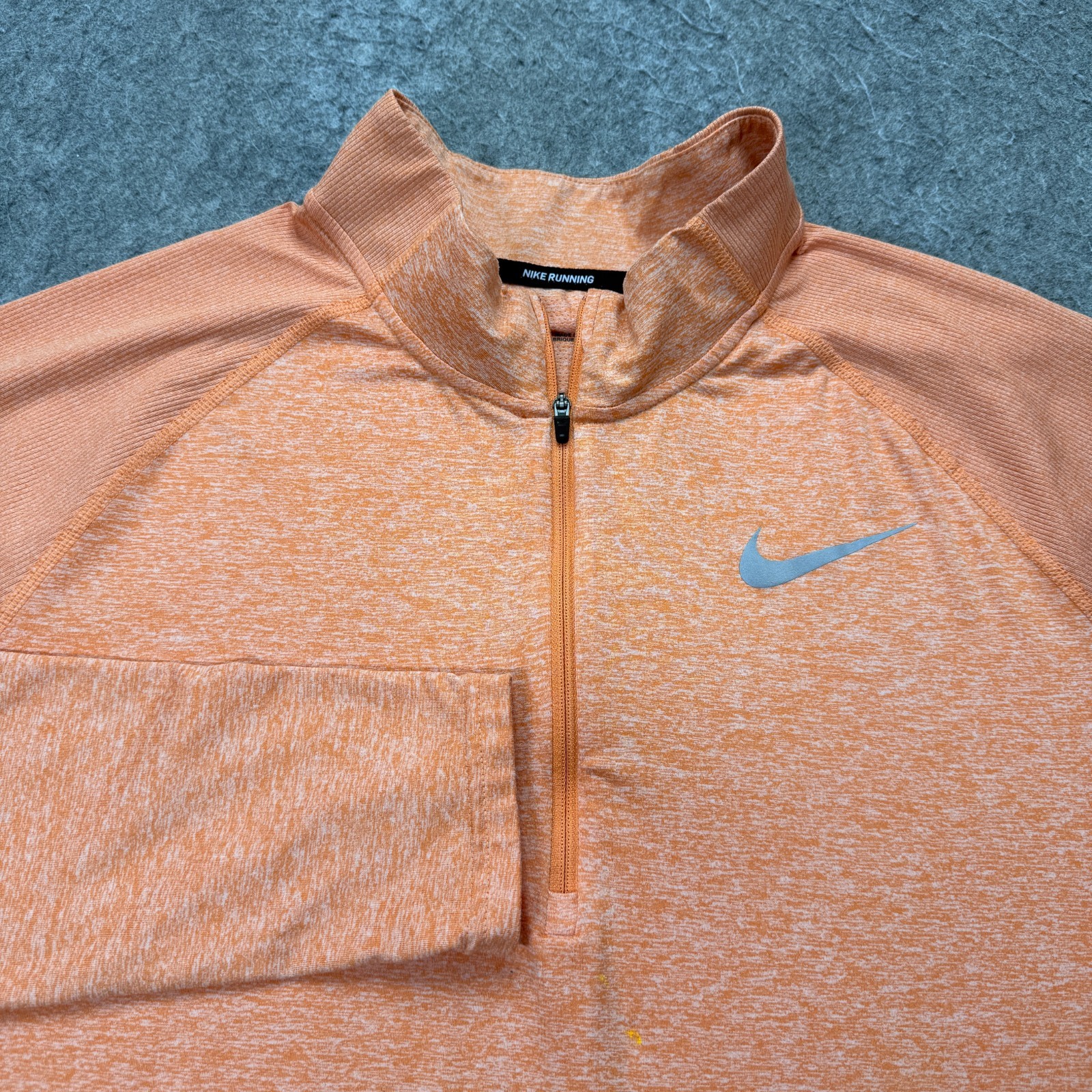Nike DRI-FIT Element 1/2 Zip Long Sleeve Running Top Shirt Men XL Orange gallery