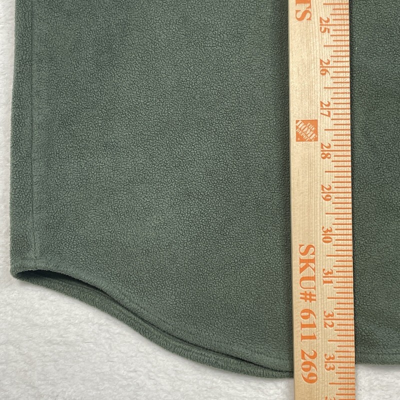 Columbia Fleece Collared Mens Button Up Polyester Chest Pocket XL Olive Green gallery