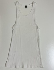 Vintage Ribbed White Beater Tank Top Sz M/L Beater Grunge 90s