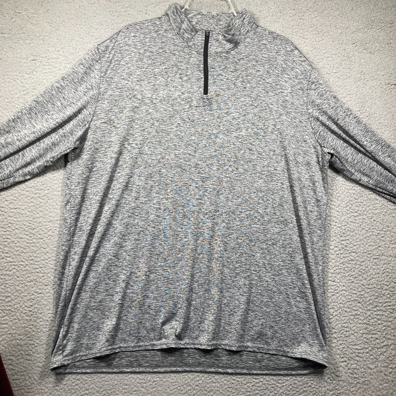 Real Essentials Tops Men's XL Lot of 2 Gray/Red 1/4 Zip Long Sleeve Lightweight gallery