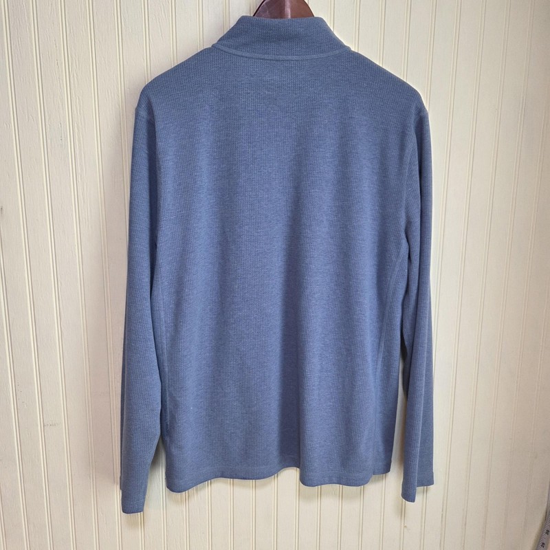 J.Crew Performance Pullover Mens Large Blue 1/4 Zip Mock Neck Long Sleeve Shirt gallery