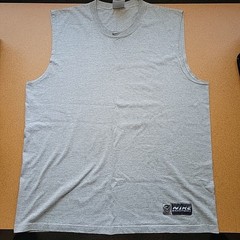 Nike Mens Basketball Sleeveless Tee Gray 2000’s Has Multiple Stains Size Large