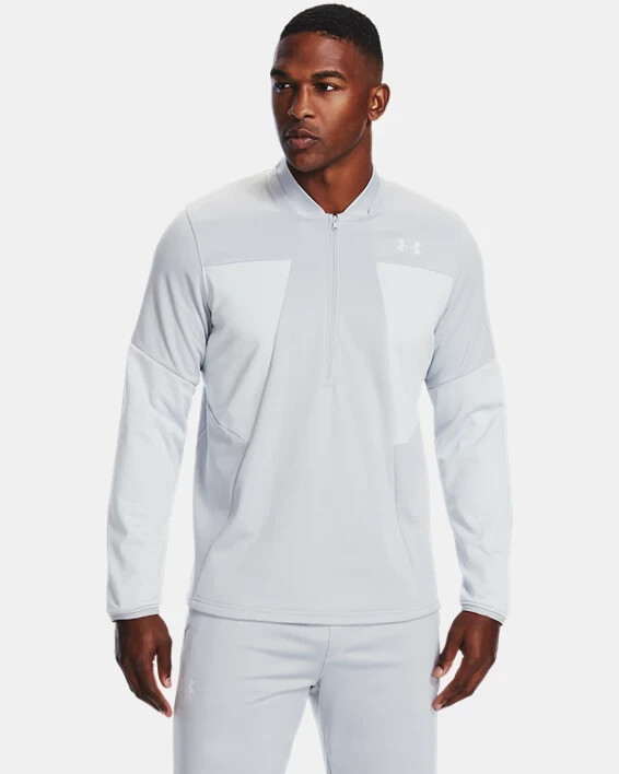 Under Armour Pullover Men's 2XL Gray ColdGear 1/2 Zip 2 Tone Color Block L/S New gallery
