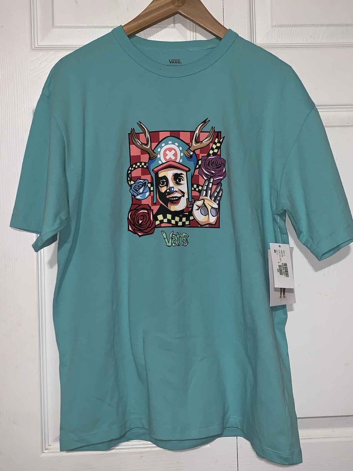 One Piece Chopper x VANS x Cookie Mens Medium AQUA T-shirt NWT gallery