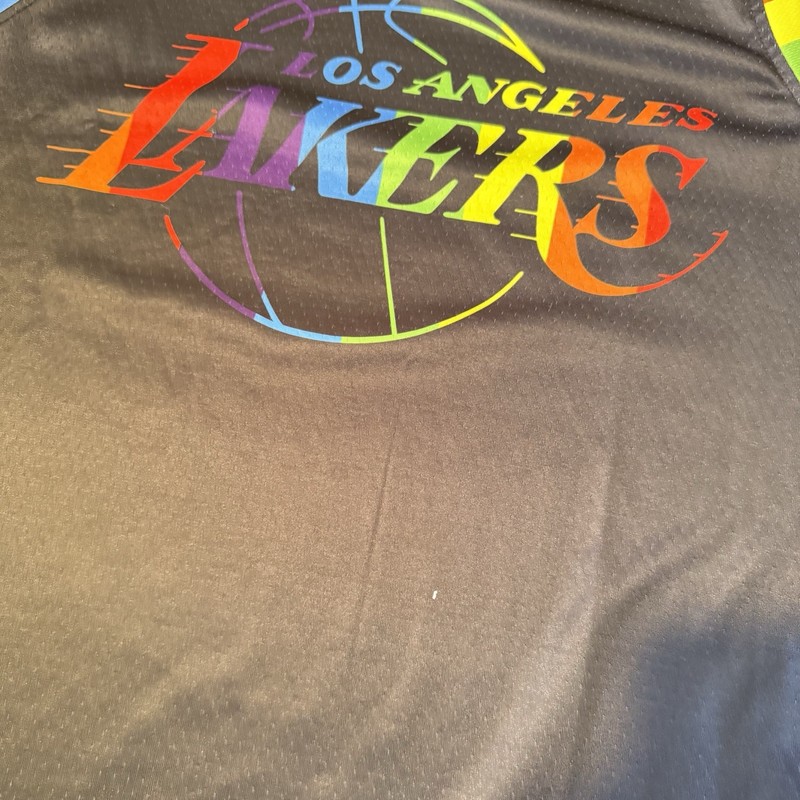 LA Lakers Jersey Men's Sz XL LGBTQ PRIDE Night 2023 Rare Preowned Read Info Blw! gallery