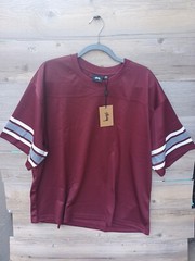Stussy Brand Surfman Sports jersey – Burgundy – XXL #0123