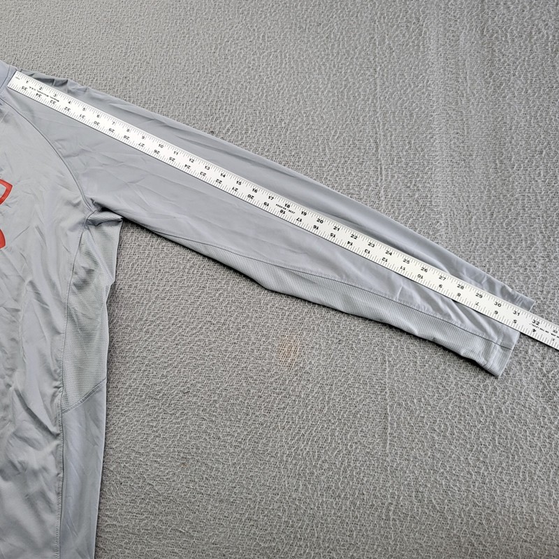 Under Armour Shirt Mens Large Gray Performance Loose Logo Graphic Long Sleeve gallery