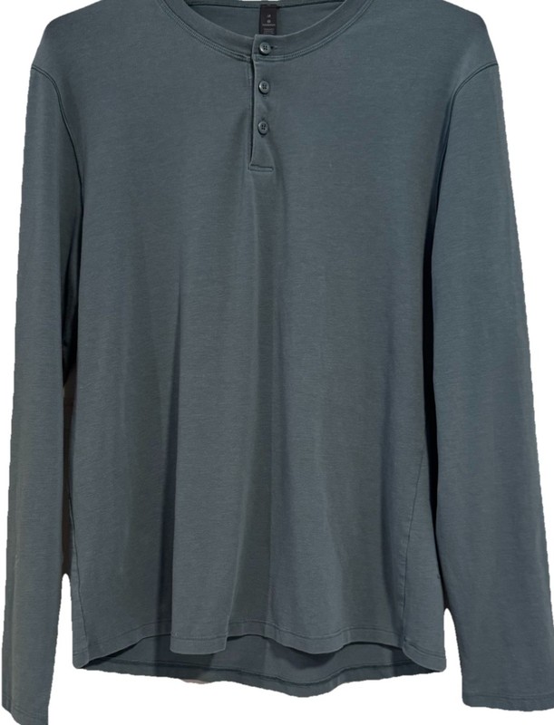 ☀️Ω Lululemon 5 Year Basic LS Henley Pima Vitasea Palm Deco Mens Medium Free Shp gallery
