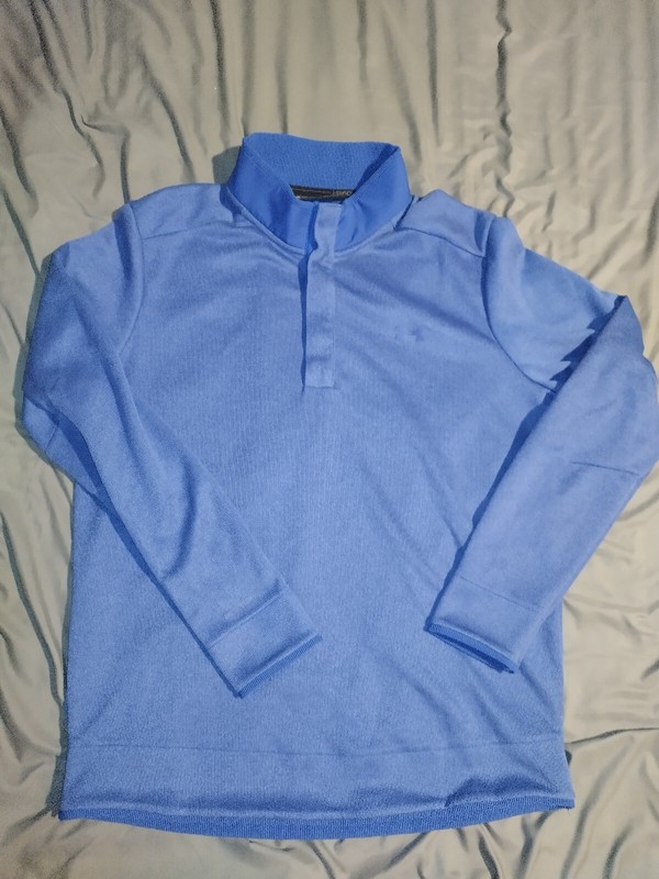 Under Armour Mens Golf ColdGear Snap Mock Neck Sweater Blue Size L 1329832 gallery