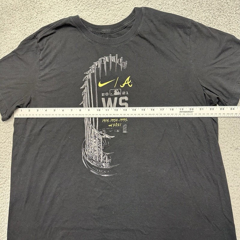 The Nike Tee Men’s Large 2021 Atlanta Braves World Series Champions Black Shirt gallery