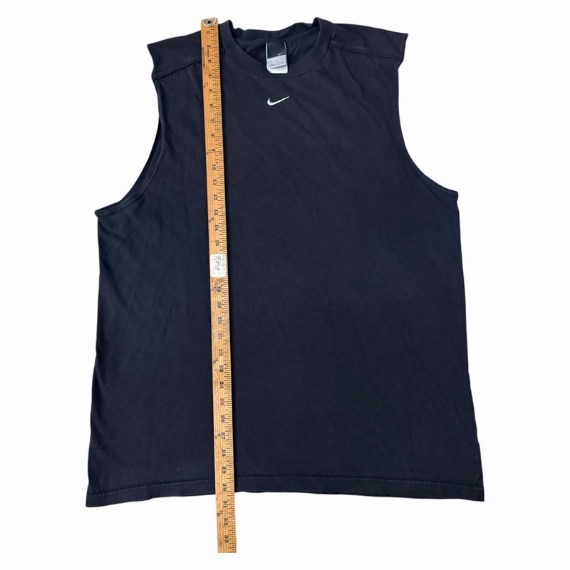 Vintage Y2K Nike Center Swoosh Tank Top Mens XLarge Black Embroidered 100%Cotton gallery