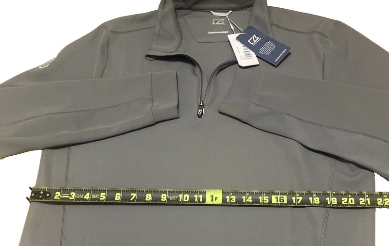 Cutter & Buck Traverse Quarter Zip Pullover Men's Large Gray NWT Golf CB DryTec gallery