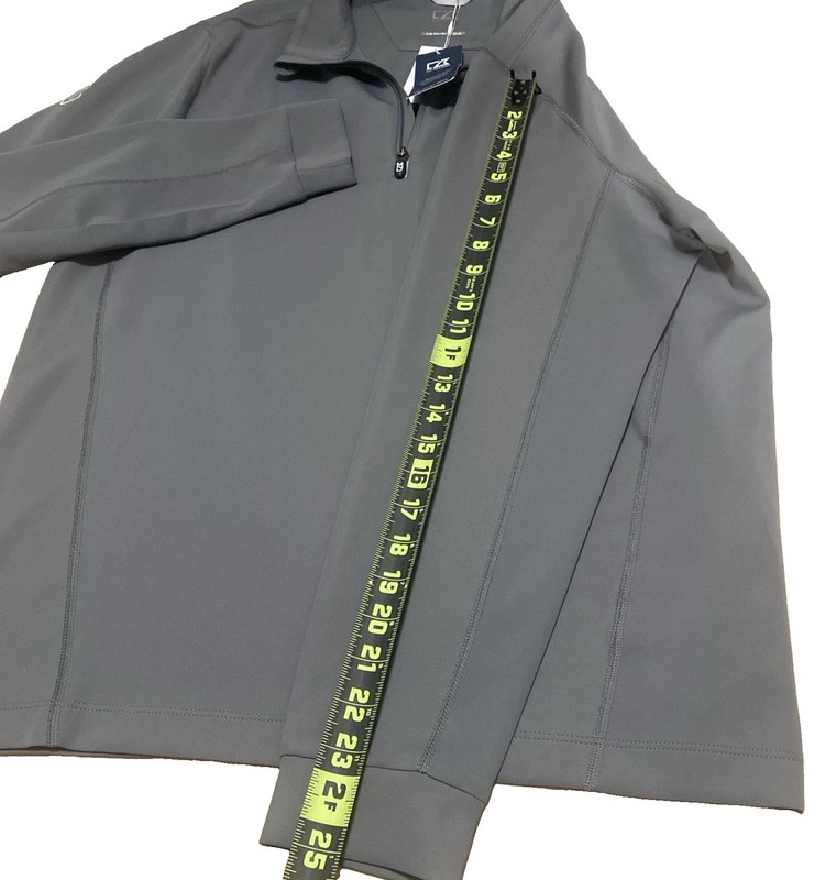 Cutter & Buck Traverse Quarter Zip Pullover Men's Large Gray NWT Golf CB DryTec gallery