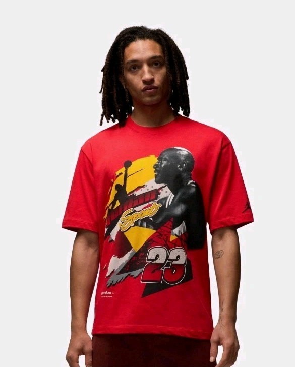 NWT men's XL nike Air Jordan 1985 Statement Motorsport fire Red Shirt IB8814-671