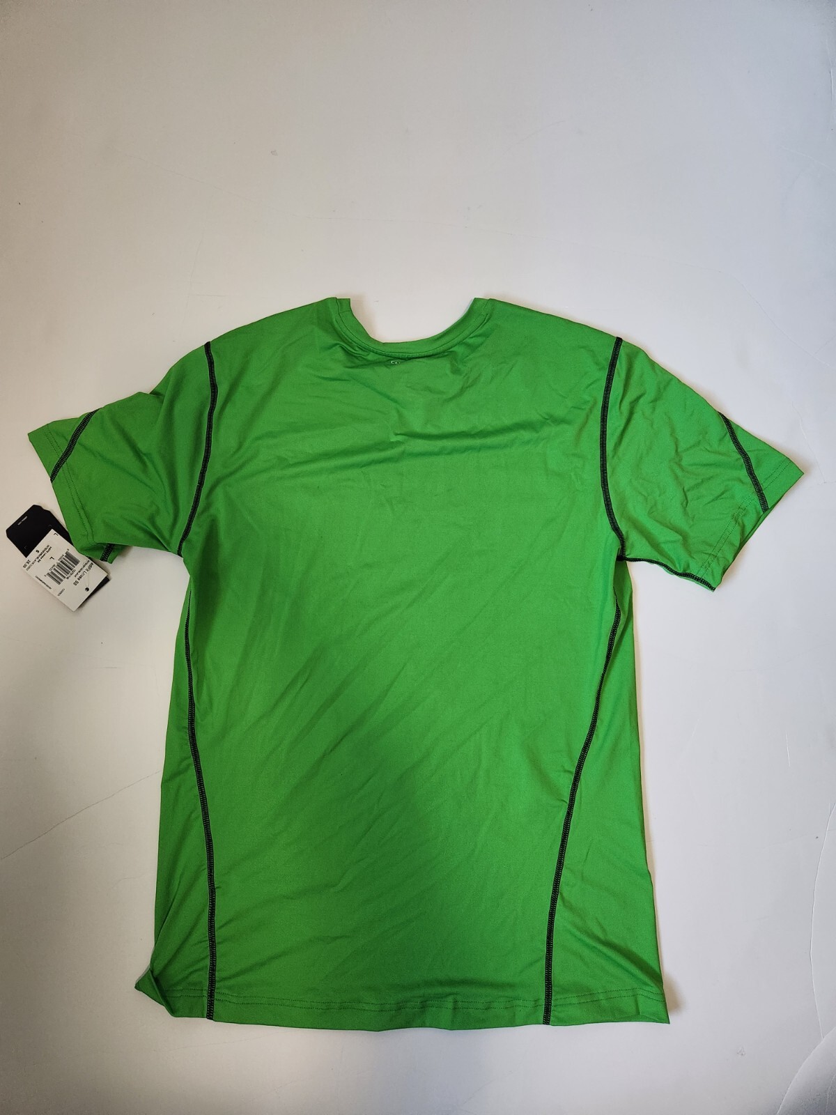 adidas Men's Tech Short-Sleeve Training Tee, Intense Green/Black, L gallery