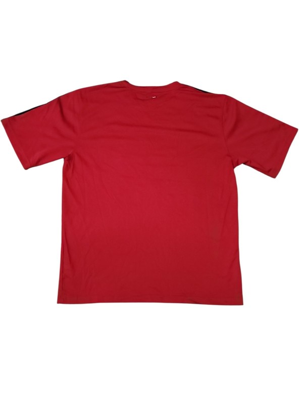 Adidas Shirt Men's XL Red 3 Stripes Short Sleeve Performance Tech Active 360 gallery