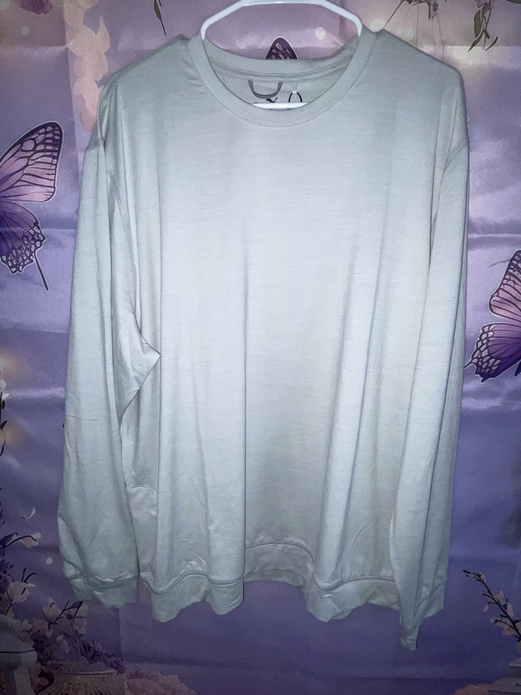 PUMA CLOUDSPUN Crewneck Pullover High Rise Heather XL Long Sleeve Lightweight