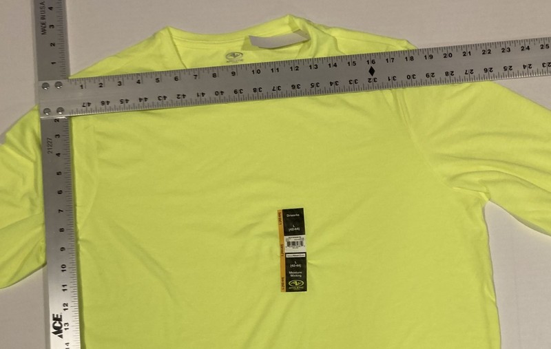 Athletic Works Men Size Large Long Sleeve Moisture Wicking Tri Blend Yellow gallery