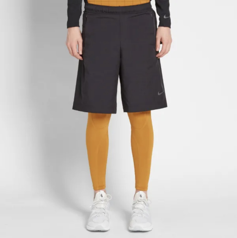 NikeLab Essentials TR Hybrid Men's Tight Black & Desert Ochre Large 849795 011
