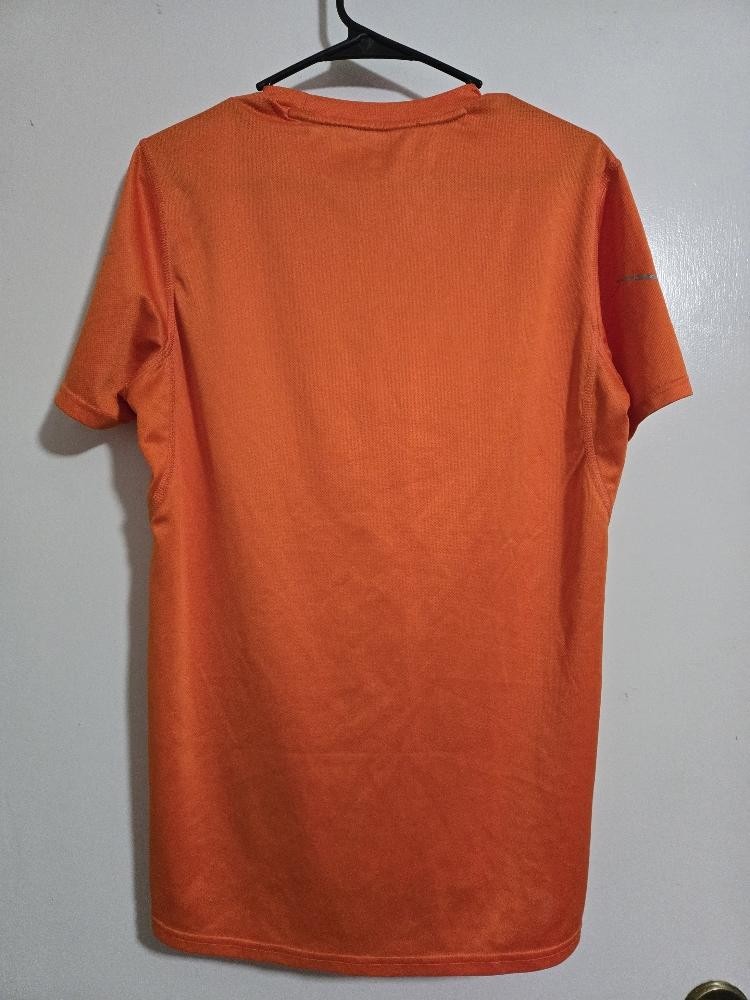 Adidas Men's Training Shirt Medium Orange Short Sleeve Athletic Tee #E91e gallery